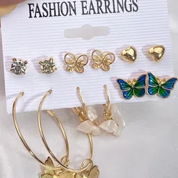 DressBerry Gold-Plated Alloy Hoop Earrings image 1