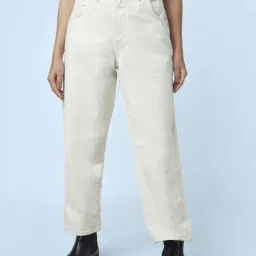 SF Jeans by Pantaloons Ecru Cotton High Rise Jeans-picture-45