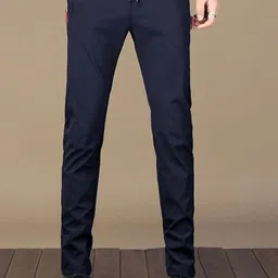 KPOP Men Urban Slim Slim Fit Mid-Rise Trousers-image-5