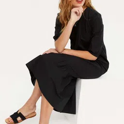 Raiyani Fashion Women Round Neck Fit & Flare Dress-image-27