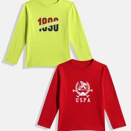 U.S. Polo Assn. Kids Boys Pack of 2 Printed Pure Cotton T-shirts-picture-28