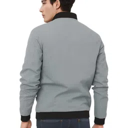 TAZO Men Stand Collar Typography Printed Lightweight Bomber Jacket image 2