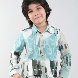 taffykids Boys Relaxed Opaque Printed Casual Shirt-picture-16