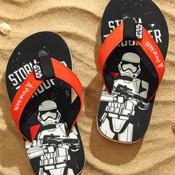 Pine Kids Lucas Slip On Flip Flops with Star Wars Print - Black-picture-14