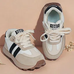 TRUFFLE COLLECTION Colour Blocked & 1987 Numericals Designed WIth Lace Up Closure Shoes - Black-picture-16