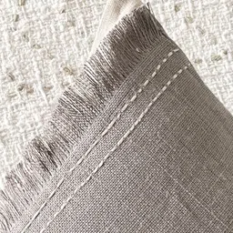 Ammorada Grey Ethnic Motifs Linen Square Cushion Covers image 2