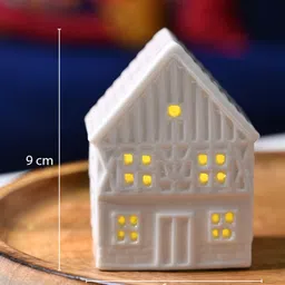 Voncasa White Color House Shape Decorative Accessories image 2