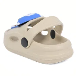 Yellow Bee Solid Back Sling Clogs With Marvel Featuring Captain America 3D Charms - Beige image 4