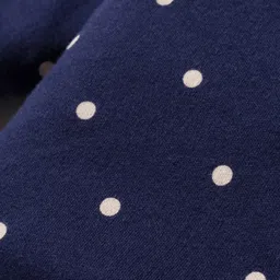 Kidi Wav Full Sleeves Polka Dots Printed Romper - Navy Blue image 3