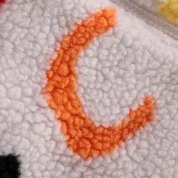 Babyhug Fur Woven Full Sleeves Hooded Winter Jacket With Alphabets Design - White image 4