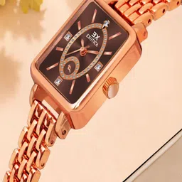 Exotica Fashion Women Brass Embellished Dial & Stainless Steel Embellished Straps Analogue Watch-image-47