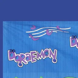 DGSM CRAFT Blue Cartoon Characters 144 TC King Bedsheet with 2 Pillow Covers image 3