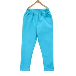 StyleStone Girls Turquoise Blue Stretchable Denim Jeggings-picture-38
