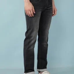 Crimsoune Club Men Mid-Rise Straight Fit Light Fade Stretchable Jeans image 2