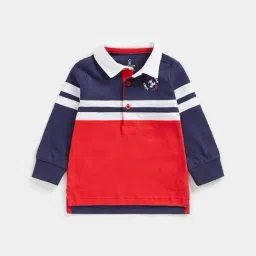 Mothercare Kids Multicolor Color Block Full Sleeves Polo T-Shirt-image-50