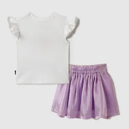 Nauti Nati Girls Printed Short Sleeves Top With Skirt image 2