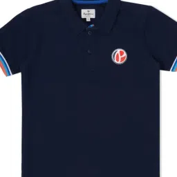 Pepe Jeans Boys Navy Solid Polo T-Shirt-image-87