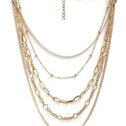 Bohey by KARATCART Gold-Plated Layered Chain image 3