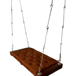 JAIRI TRADERS Brown Wooden TuftedSwings image 5