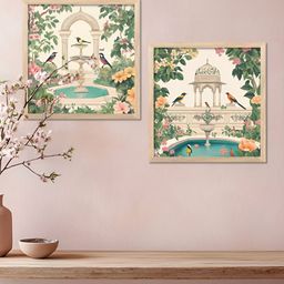 Kotart Brown & Green 2 Pieces Wooden Wall Paintings-picture-28
