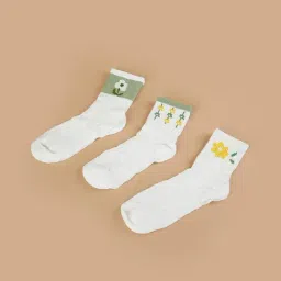 Ginger by Lifestyle White Printed Socks image 2