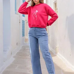 Kotty Women Graphic Printed Long Sleeves Sweatshirt image 4