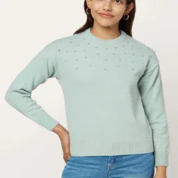 Honey by Pantaloons Green Embellished Sweater-image-35