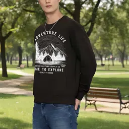 Moda Rapido Mens Printed Round Neck sweatshirt Regular Fit long sleeve-picture-40