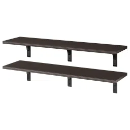 ikea bergshult / ramshult Wall shelf combination, brown-black, 120x30 cm image 1