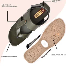 G L Trend Men Air Cooled Memory Foam Leather Comfort Sandals image 5