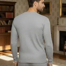 Mack Jonney Grey Cotton Regular Fit Thermal Top image 2