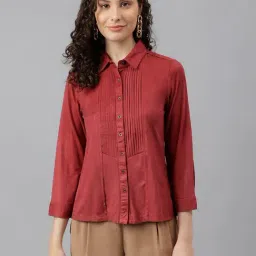 Latin Quarters Maroon Top-image-0