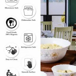 Cello White Opalware Pudding Bowl - Set Of 7 image 4