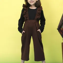 Baawri Girls Pure Cotton Top With Dungaree-image-32
