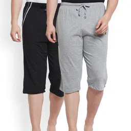 mack jonney VIMAL JONNEY Men Pack of 2 Cotton Lounge Shorts image 1