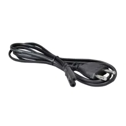 CRYSTONICS Power Cord 1.5m 2 Pin Power Cable Cord - Laptop Adapter/Camera/Printer/Charger (Black) image 2
