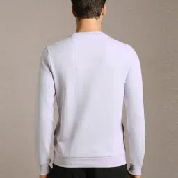 Louis Philippe Purple Cotton Regular Fit Sweatshirt image 2