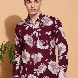 FUBAR Floral Printed Long Sleeves Cotton Shirt-picture-34