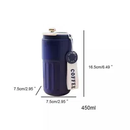 FAVRIA Black & White Single Stainless Steel Solid Double Wall Vacuum Water Bottle image 2