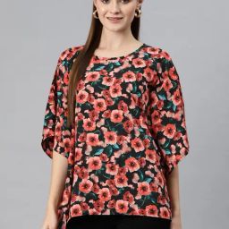 Cottinfab Multicolor Floral Print Kaftan Top-picture-35