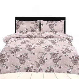 Ariana Garda Pink Cotton Floral 210 TC King Bedsheet with 2 Pillow Covers-image-16