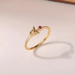 Ornate Jewels 925 Silver 18K Gold Plated Natural Indian Ruby Muse Butterfly Ring-picture-20