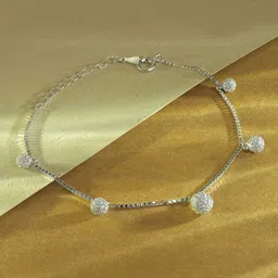 TOUCH925 Women Silver Cubic Zirconia Link Bracelet-picture-10
