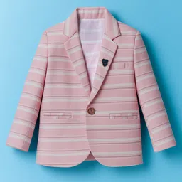 Rikidoos Full Sleeves Striped Blazer - Baby Pink-picture-18