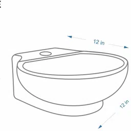 flipkart smartbuy 2 in 1 wall hung basin and tabel top basin Premium Quality 1504 f Wall Hung Basin image 4