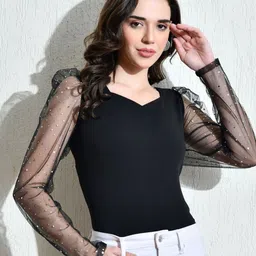 IUGA Women Sweetheart Neck Top-image-93
