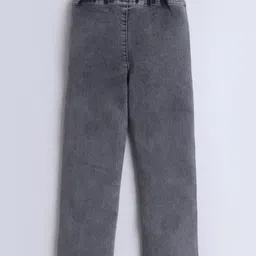 Bright Stars KIDSWEAR Woven Pearls Embellished Mild Washed Jeans - Grey image 3
