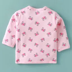 Tango Interlock Knit Full Sleeves Night Suit with Bunny Print - Pink image 3