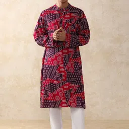 Moara Floral Printed Straight Pure Cotton Kurta with Trousers-picture-23