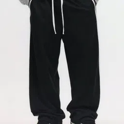 dockstreet Men Striped White Track Pants image 3